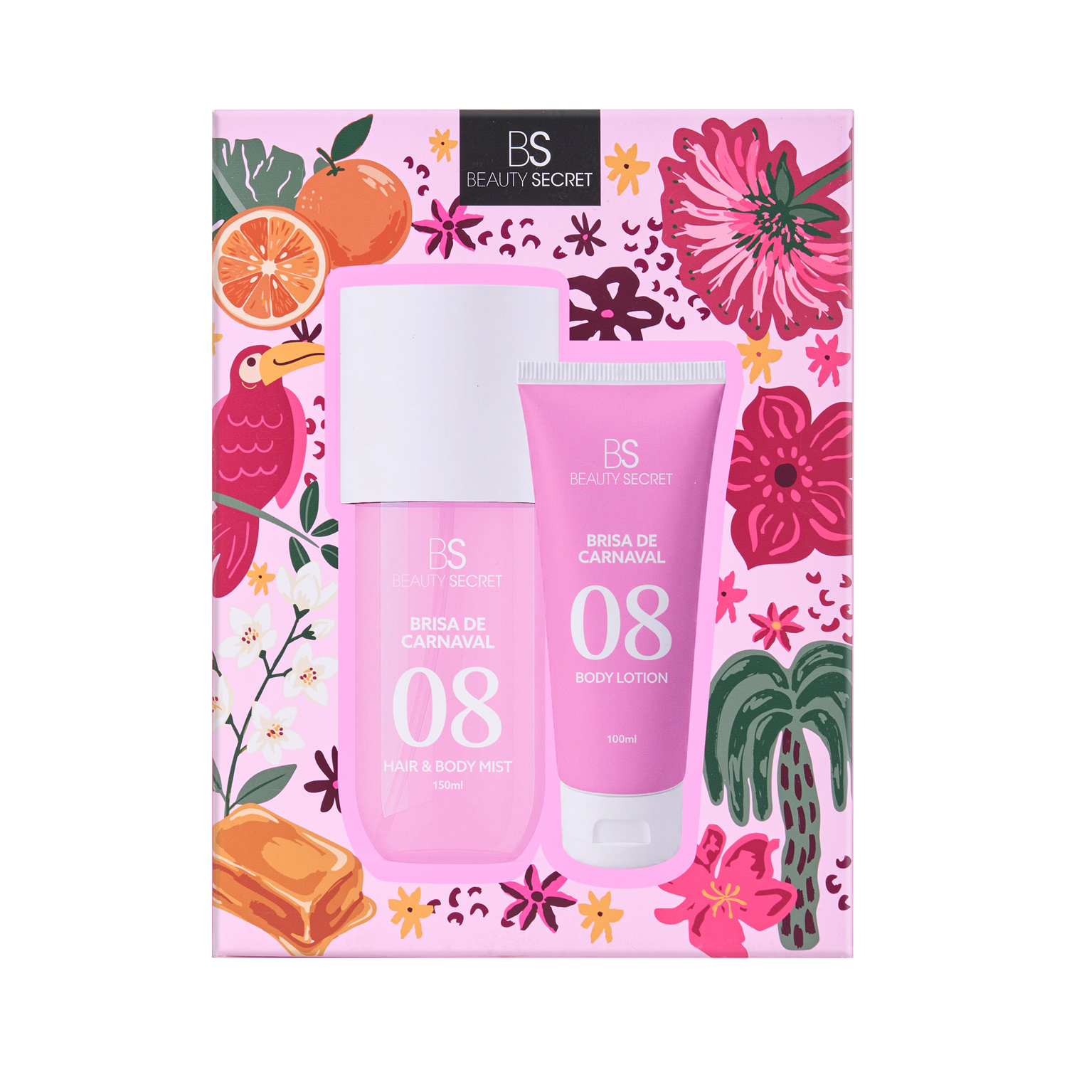 Set BS Beauty Secret Body Mist 150ml + Body Lotion 100ml Brisa Carnaval