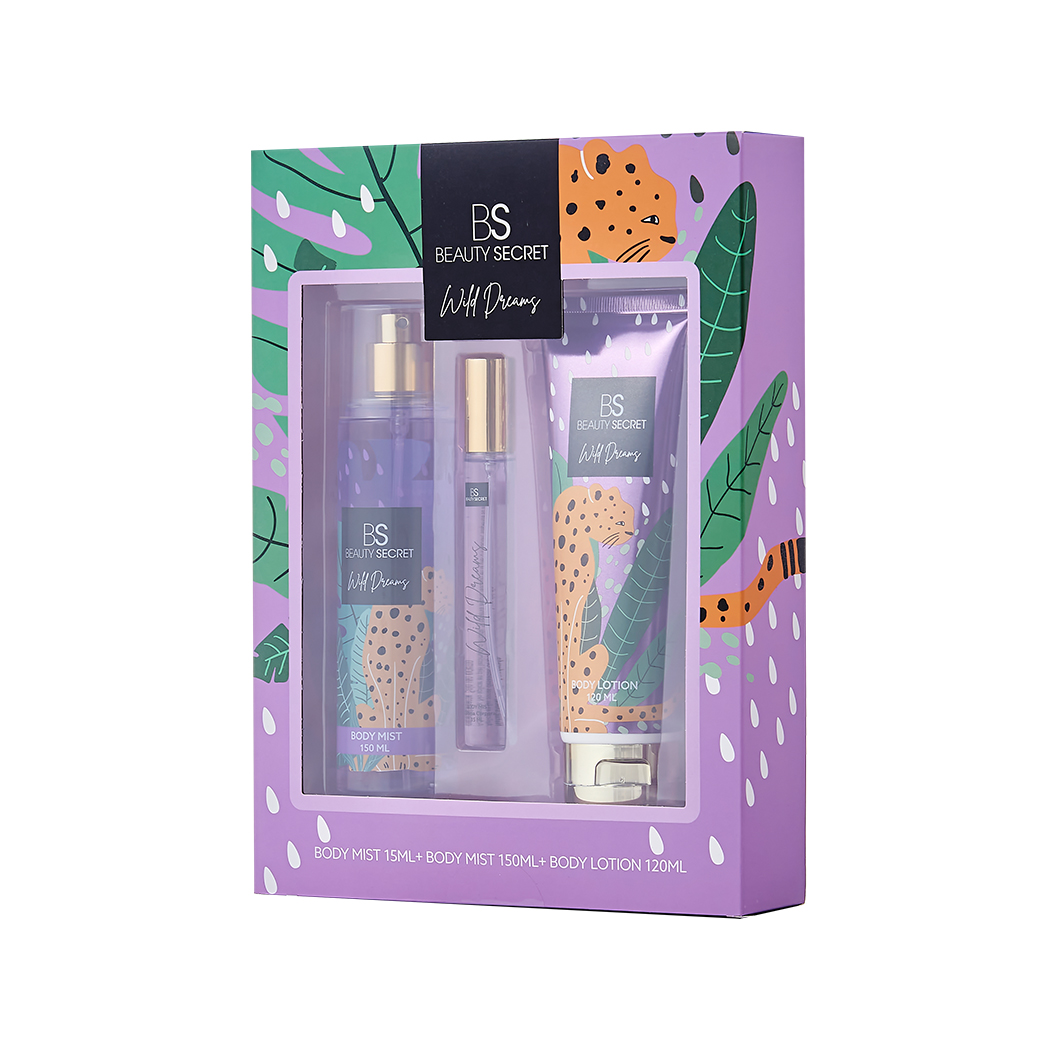 Estuche Beauty Secret Body Mist 150 + Body Mist 15 + Body Lotion 120 Wild Dreams