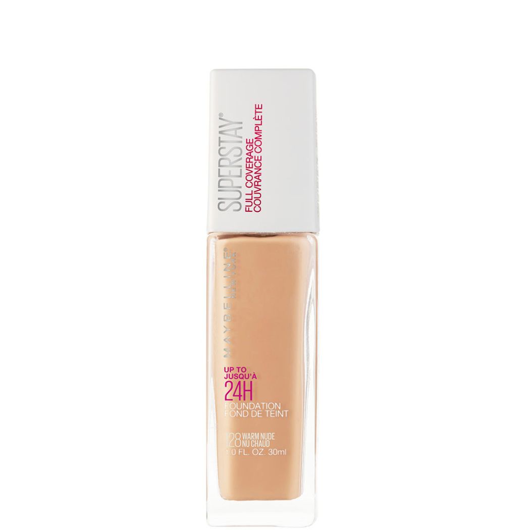 Base de Maquillaje Liquida Maybelline Super Stay 24hrs. Alta Cobertura N 128 Warm Nude