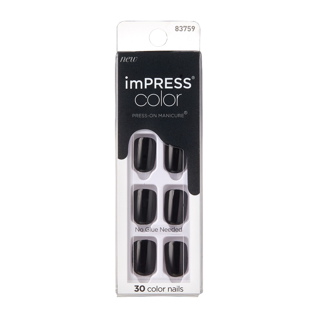 Unas Impress Kiss Color All Black