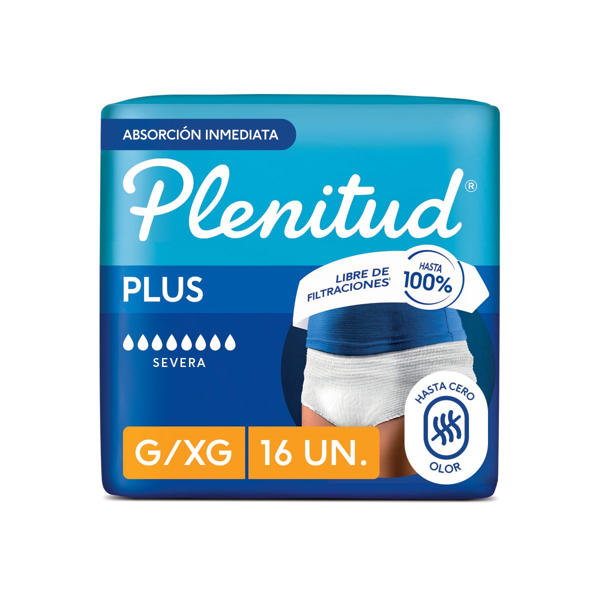 Panales para adultos Plenitud Active Plus Unisex Talla P/M16 unidades
