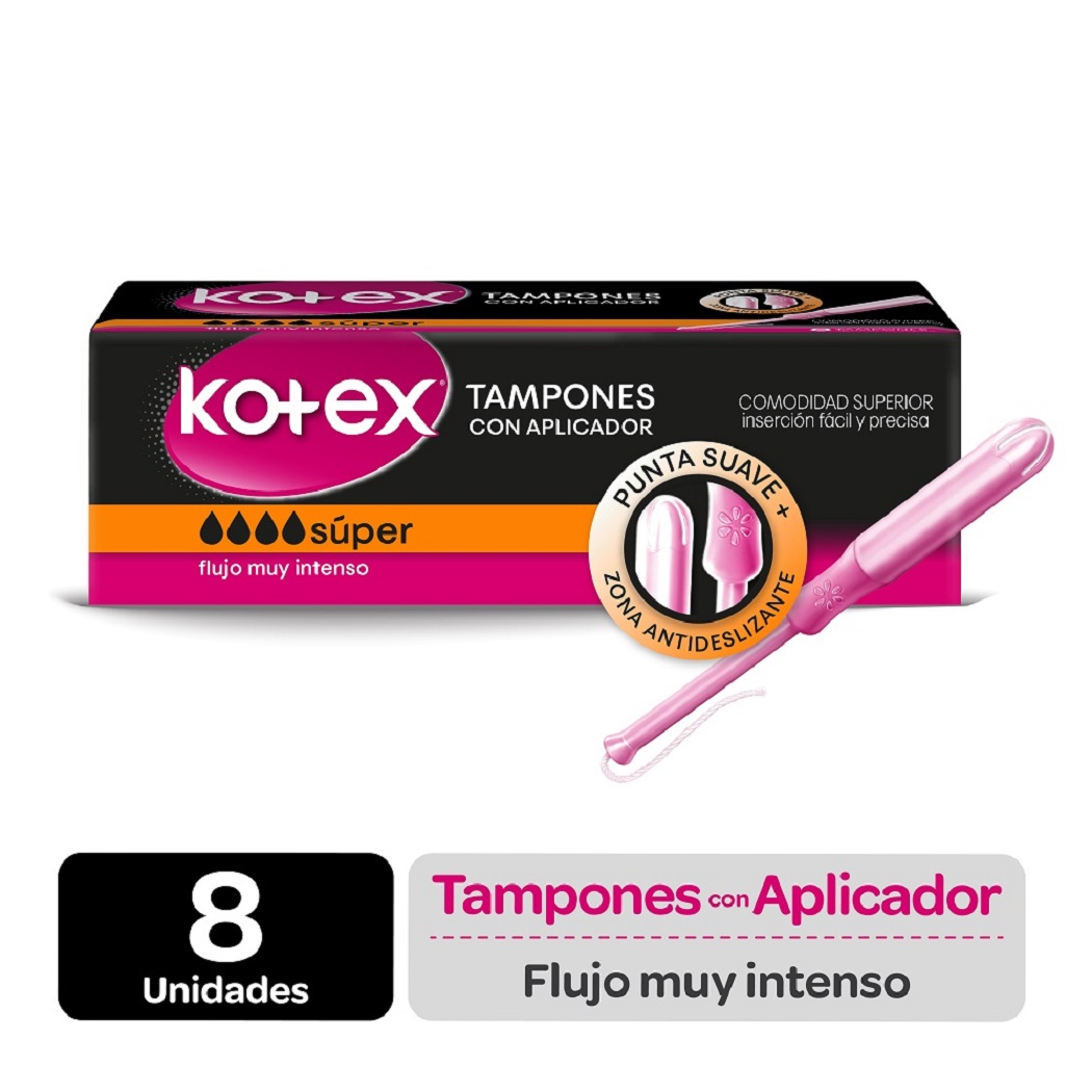 TAMPON KOTEX SUPER PLUS 8 UNID.