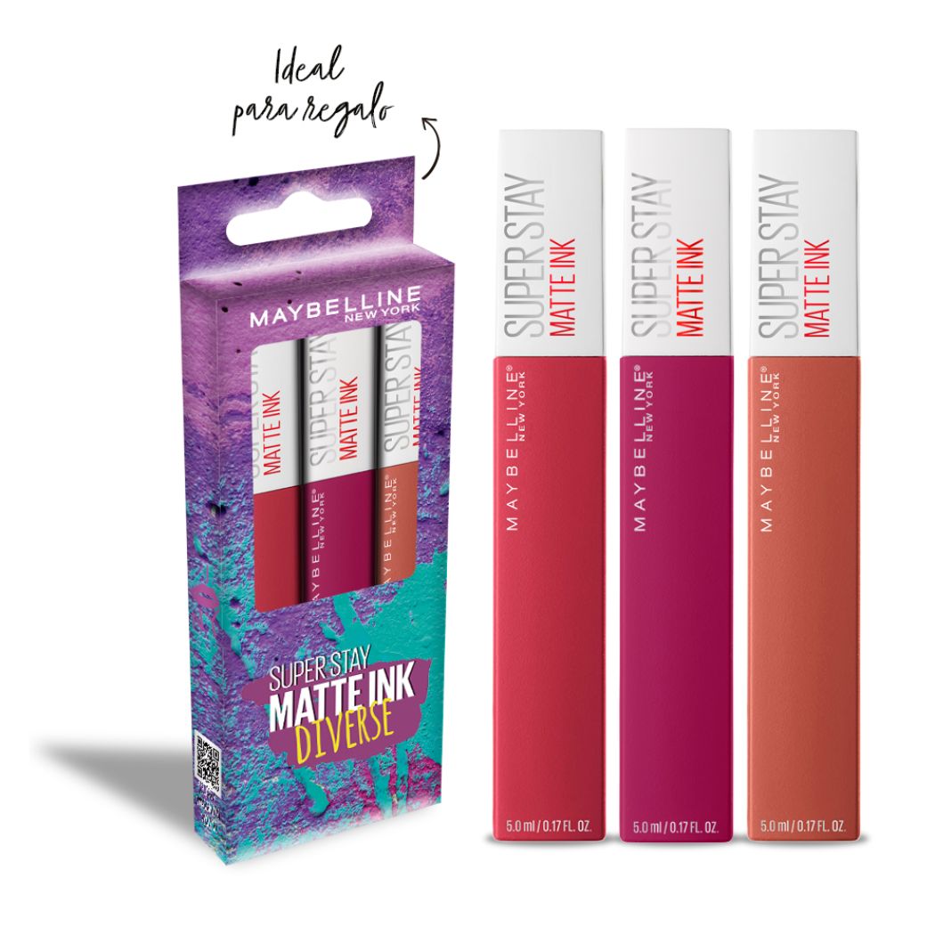 Pack 3 Labiales Super Stay Matte Ink Diverse de Maybelline | Preunic