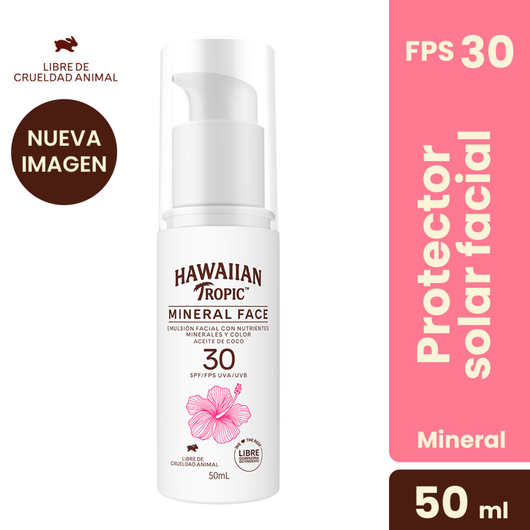 Hawaiian Tropic Protector Solar Facial Mineral FPS 30 50 Ml