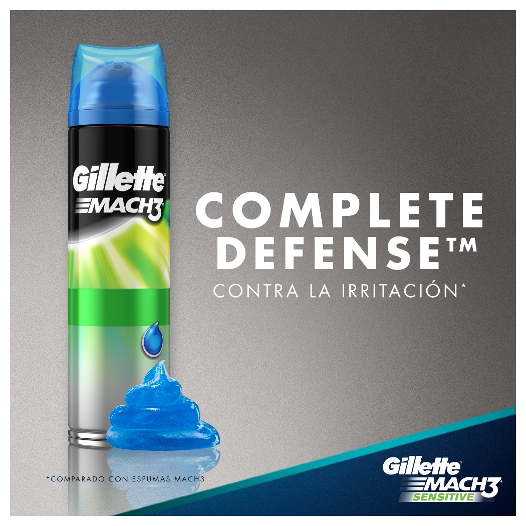 Gel de Afeitar Gillette Mach3 Sensitive para Usar con Máquina de Afeitar, 200mL