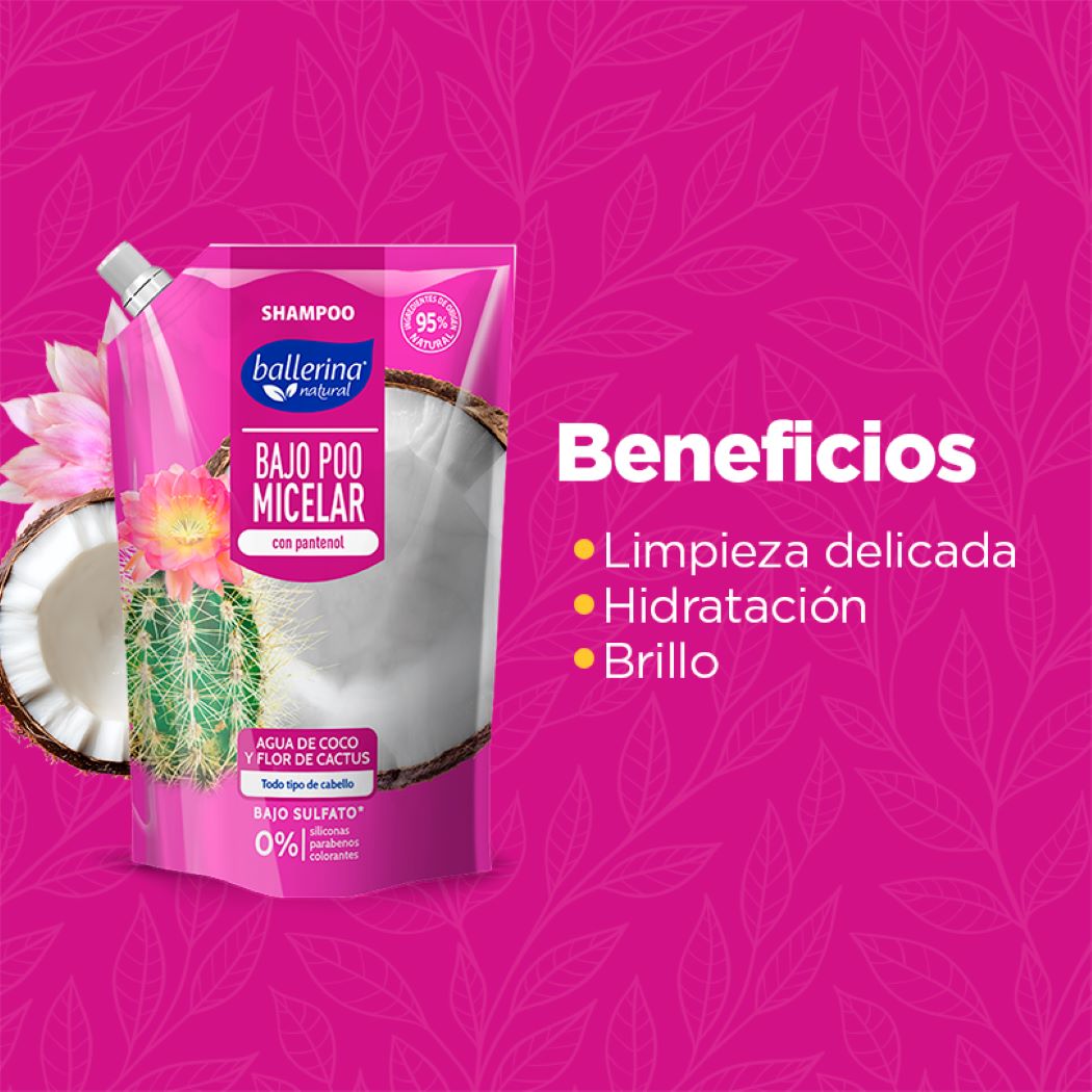 BALLERINA SHAMPOO  BAJO POO MICELAR