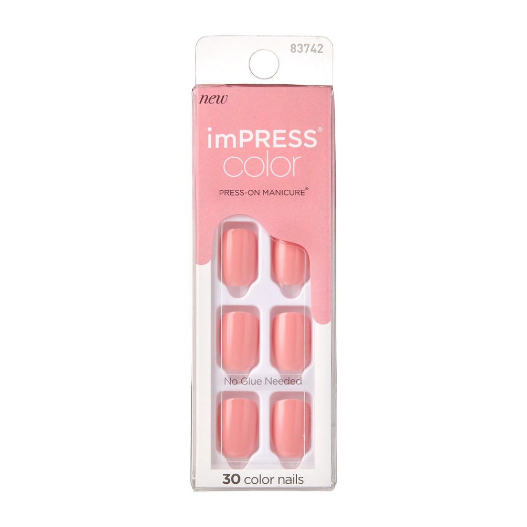 Unas Impress Kiss Color Pretty Pink