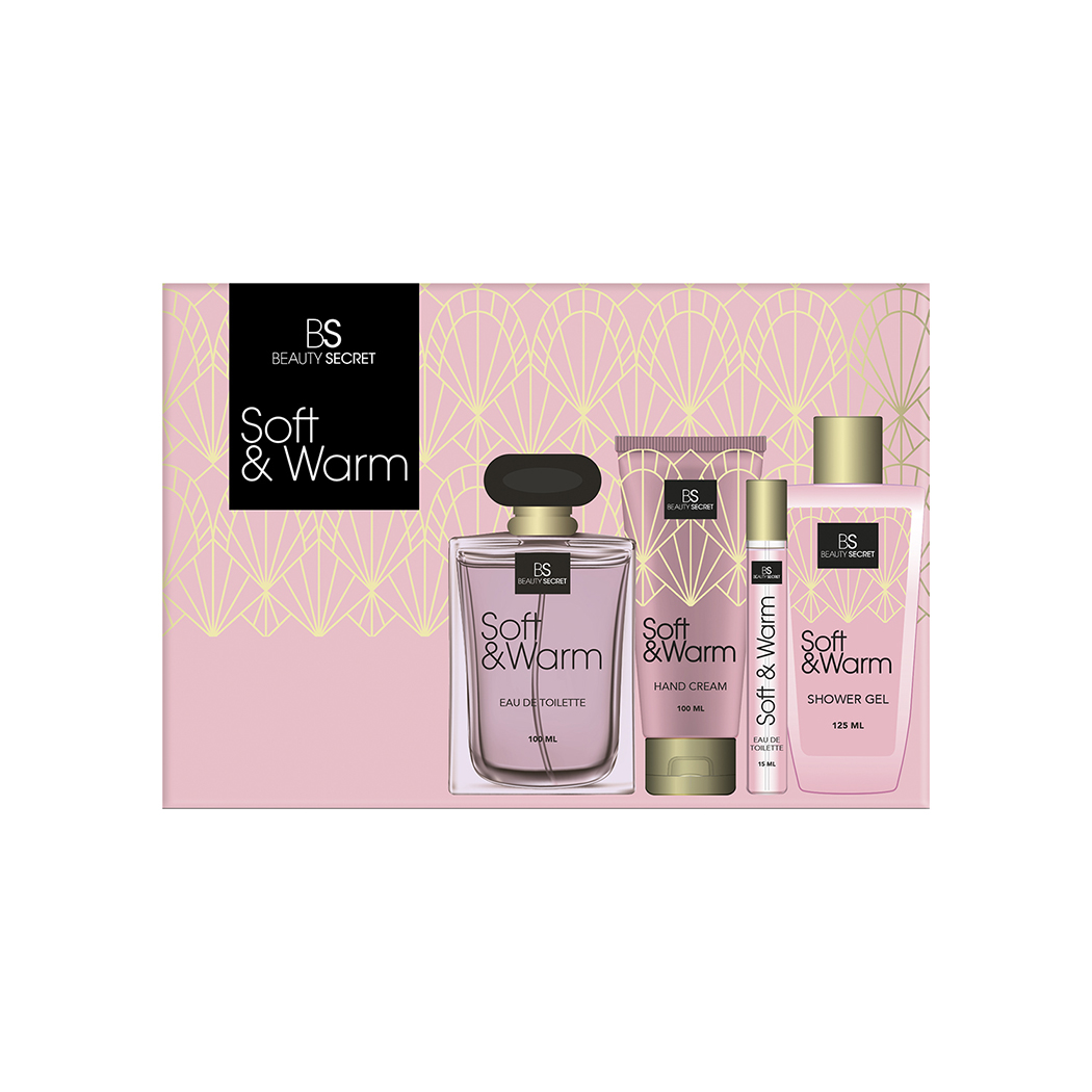 Estuche Beauty Secret Soft & Warms Wishes Hand Cream 100 + Edt 100 + Edt 15 + Shower Gel 125