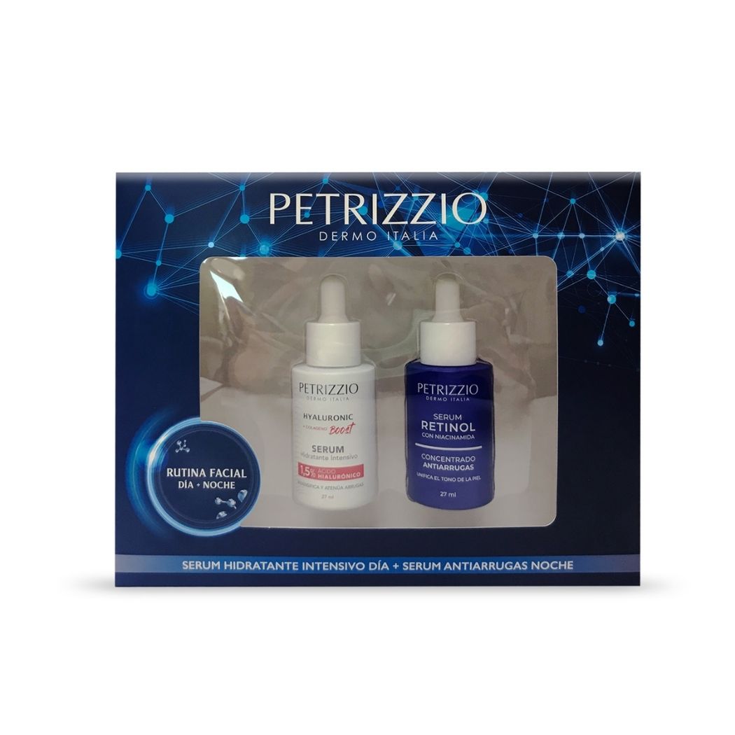 Set de Serum Día + Noche Hyluronic Boost y Retinol Petrizzio Dermo