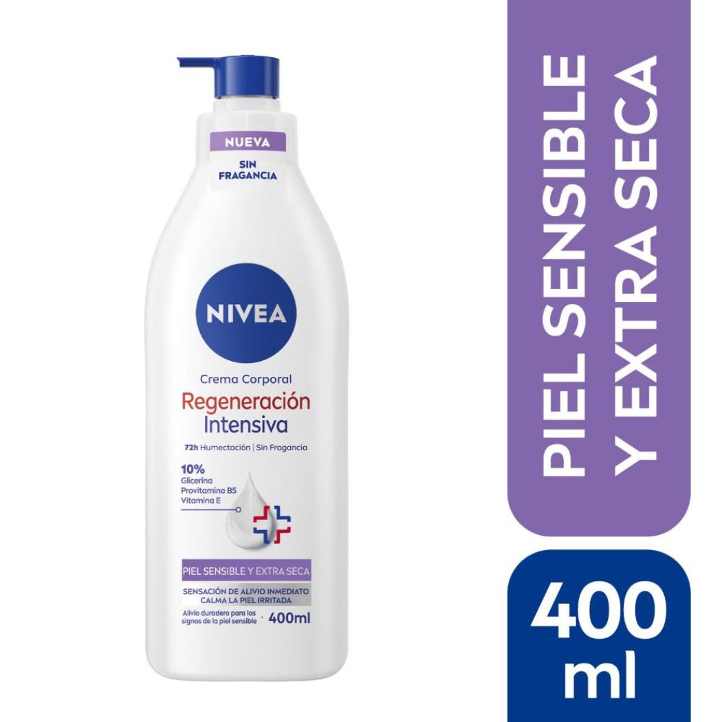 Crema Corporal Nivea Regeneracion Intensiva Piel Sensible y Extra Seca 400ml