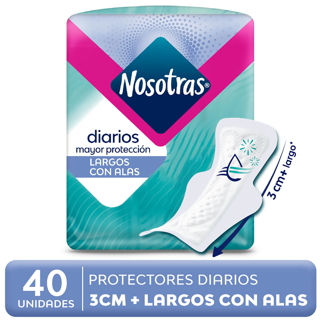 NOSOTRAS PROTECTOR DIARIO LARGO ALAS X40