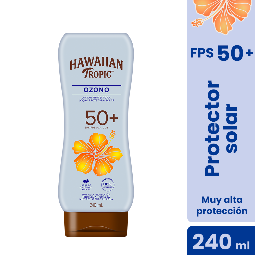 Protector Solar Facial Hawaiian Tropic Ozono FPS50+ 240 Ml
