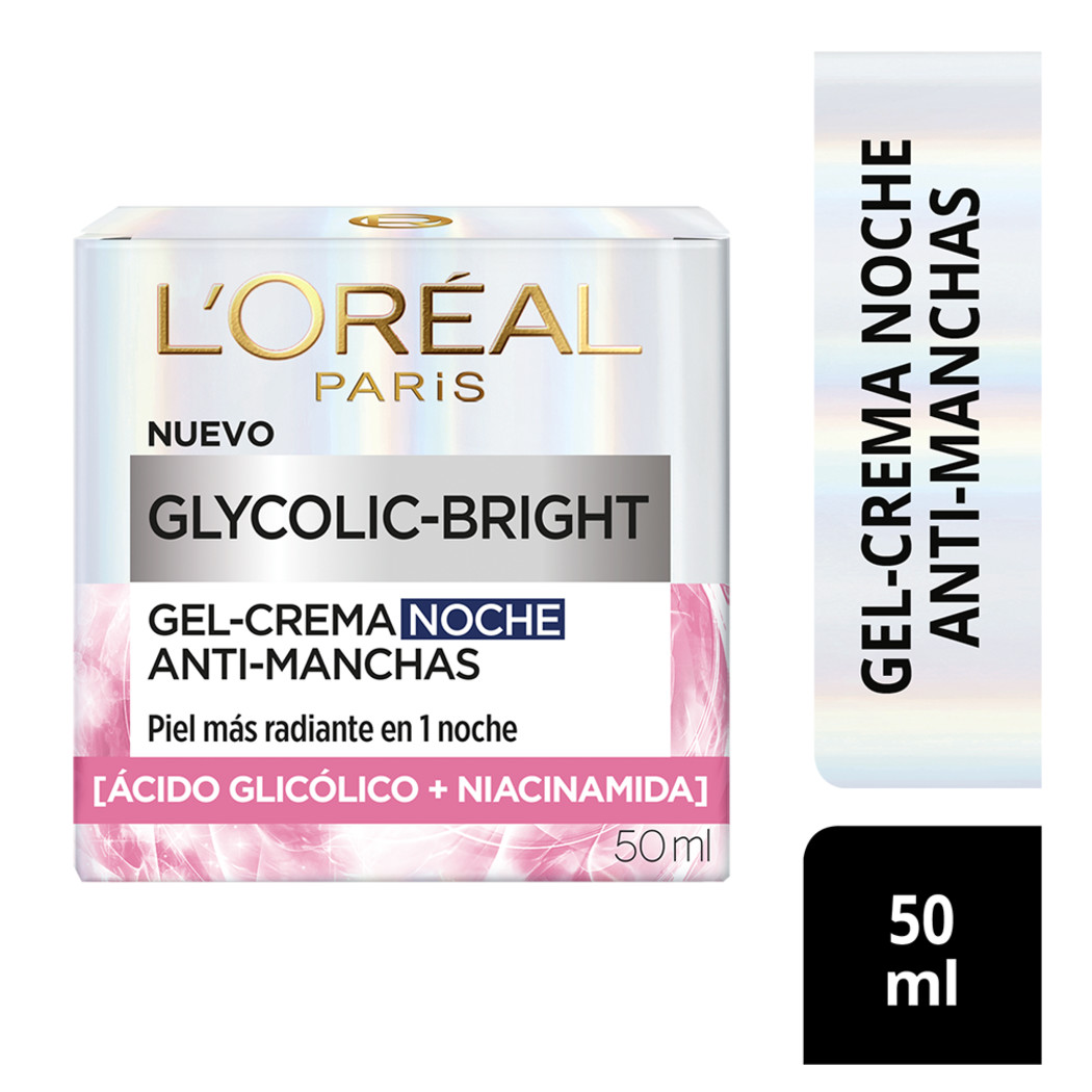 Crema de Noche L'Oréal Glycolic Bright 50 ml | Preunic.cl