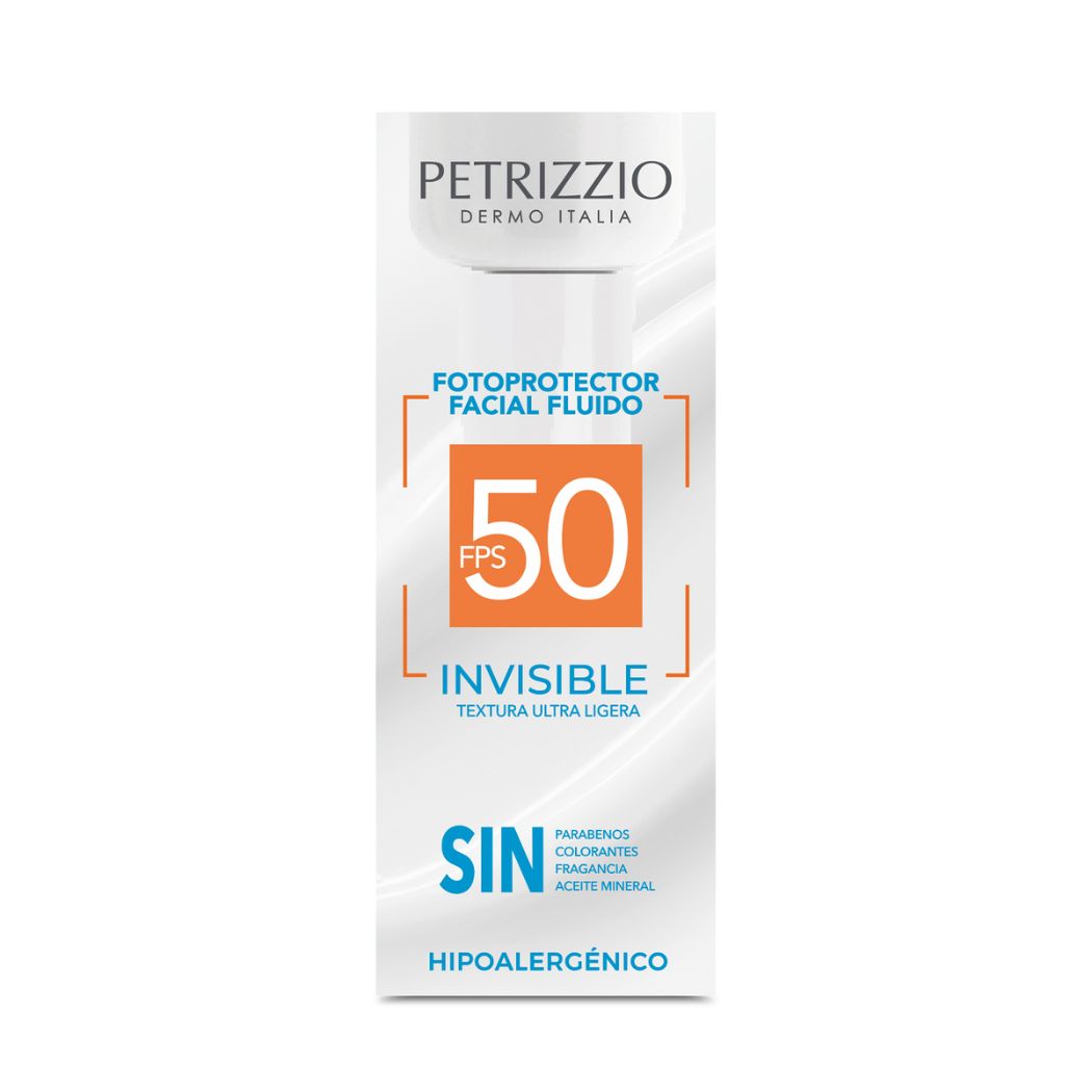Protector Solar Rostro Petrizzio Fluido Invisible Fps 50 40 Ml