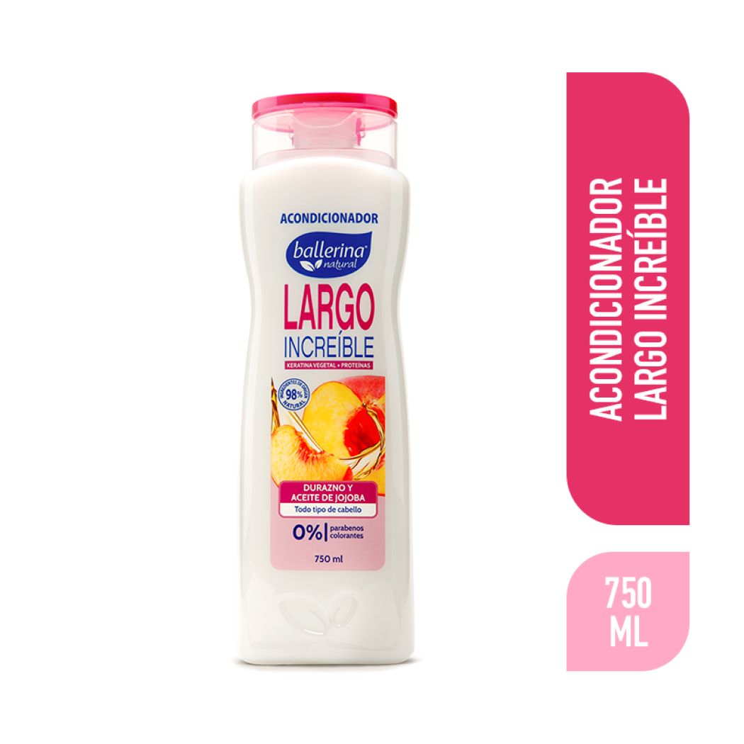BALLERINA ACONDICIONADOR LARGO INCREÍBLE EN FRASCO 750 ML