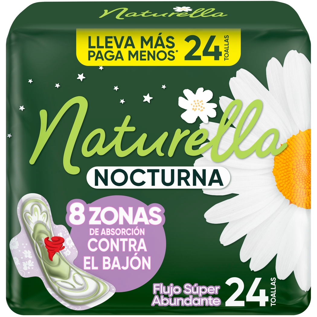Naturella Nocturna Toallas Femeninas 24 Un