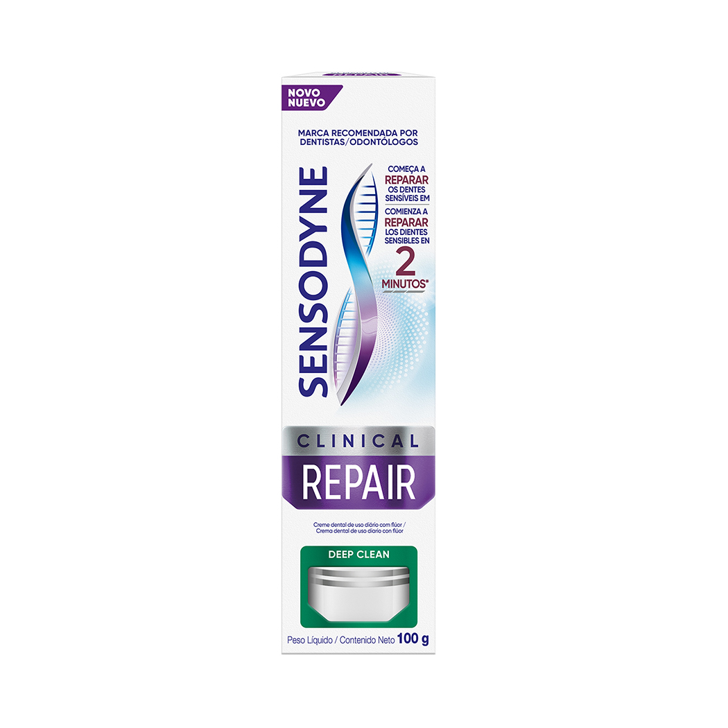 Crema Dental Sensodyne Clinical Repair Deep Clean de Uso Diario con Fluor