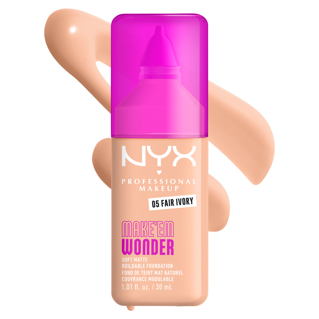 Base Maquillaje NYX Make Em Wonder Fundation Fair Ivory